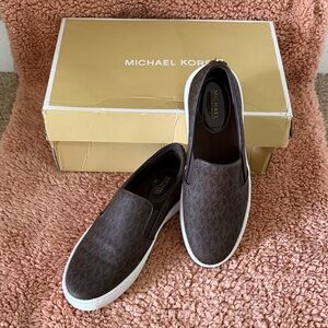 Michael Kors Dark Brown Slip-On Loafers